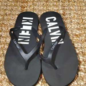 Calvin Klein Women Flip-Flop Sandals, Blk, Sz9